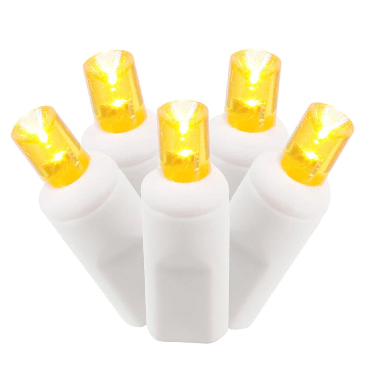 100 Orange LED Wide Angle Commercial Grade Christmas Lights - 48.75 Ft White Wire 3 100 Orange LED Wide Angle Commercial Grade Christmas Lights - 48.75 Ft White Wire