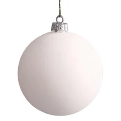Matte White Shatterproof Christmas Ball Ornament 15.75" (400mm)