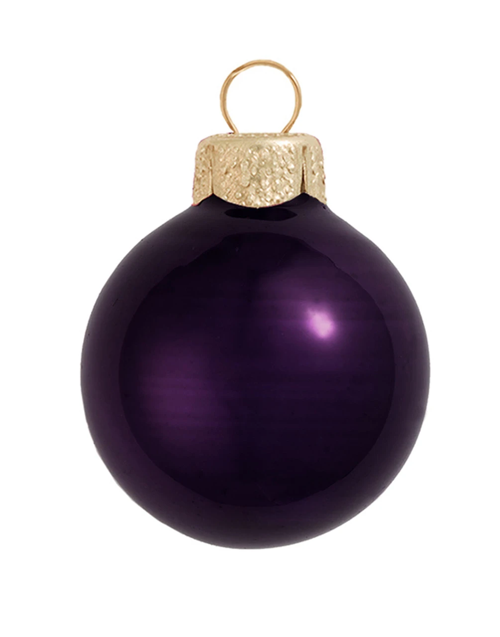 8ct Purple Pearl Glass Christmas Ball Ornaments 3.25" (80mm) 3 8ct Purple Pearl Glass Christmas Ball Ornaments 3.25" (80mm)