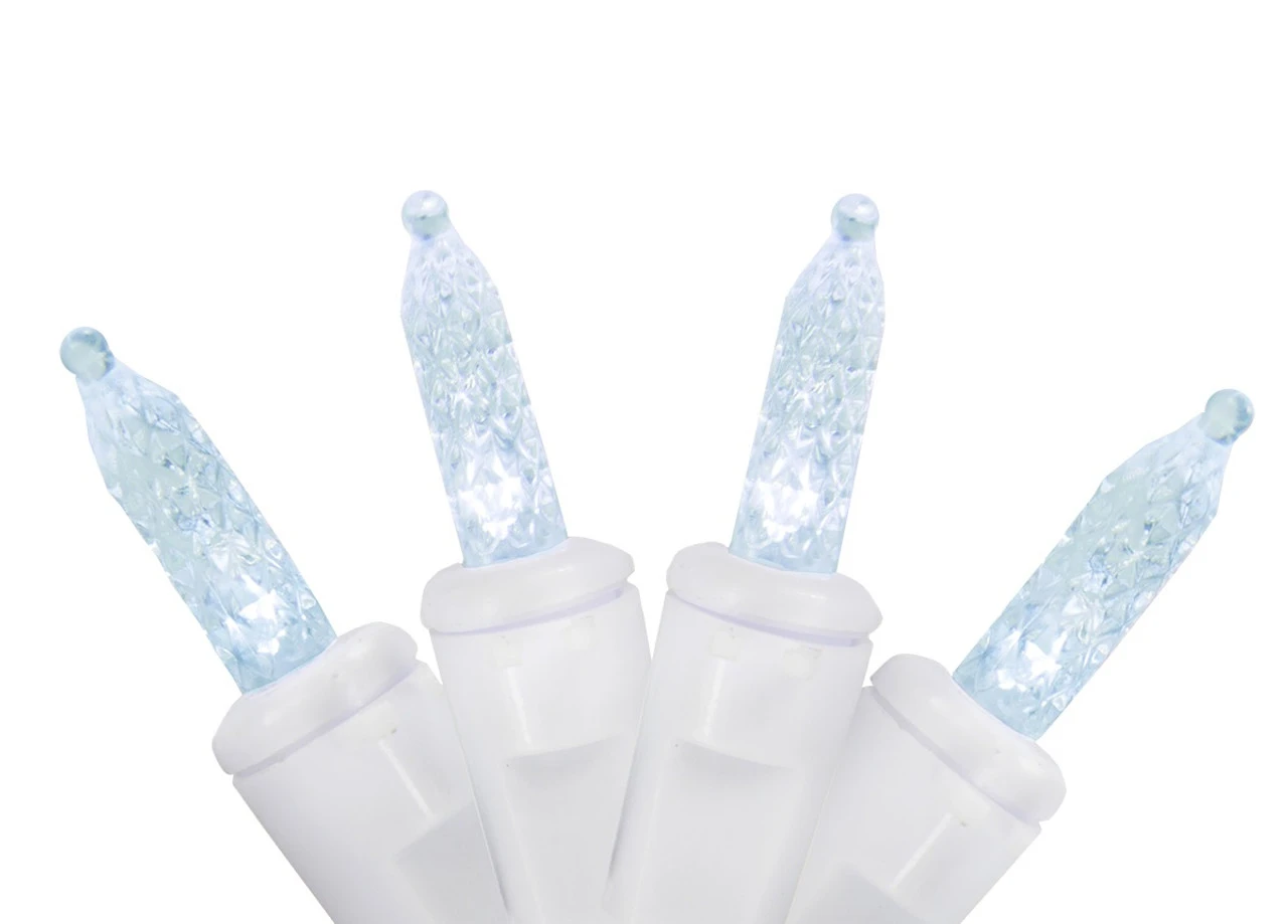 Set Of 60 Crystal White LED Mini Dripping Icicle Christmas Lights 37.25 Ft - White Wire 3 Set Of 60 Crystal White LED Mini Dripping Icicle Christmas Lights 37.25 Ft - White Wire