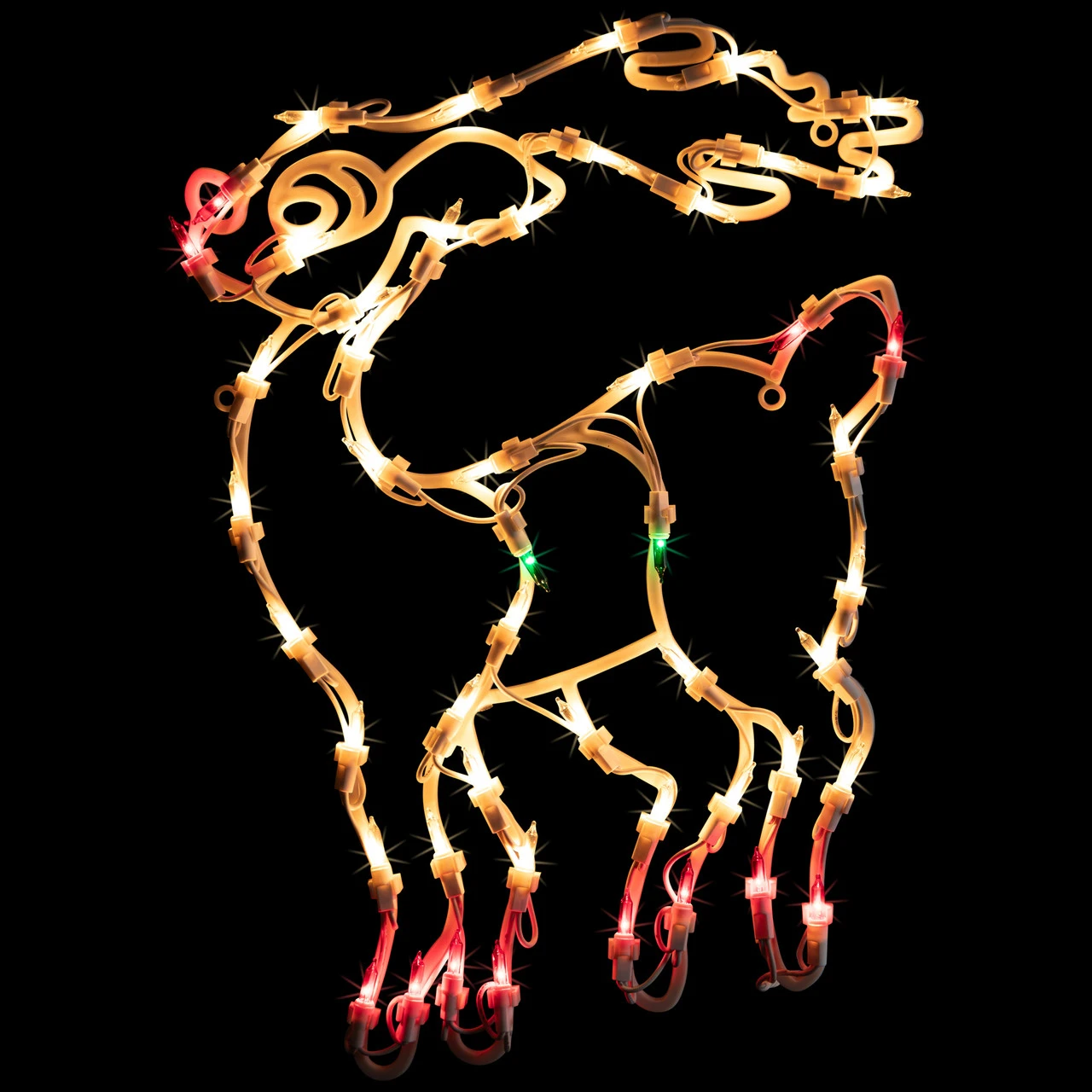 18" Lighted Reindeer Christmas Window Silhouette Decoration 3 18" Lighted Reindeer Christmas Window Silhouette Decoration