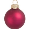 4ct Berry Red Matte Glass Ball Christmas Ornaments 4.75" (120mm)