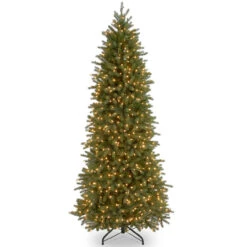 6.5' Pre-Lit Green Jersey Fraser Fir Artificial Christmas Tree, Clear Lights