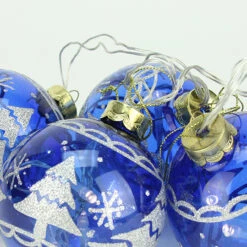 4ct Blue Glass 2-Finish LED Lighted Christmas Ball Ornaments 3.25" (80mm) 7 4ct Blue Glass 2-Finish LED Lighted Christmas Ball Ornaments 3.25" (80mm) -Christmas Decoration Store penn2014 24360 13397.1667601507