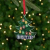3" Silver Plated DOTS Candy Logo Christmas Tree Ornament With European Crystals