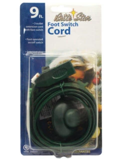 9’ Brite Star Indoor 3 Outlet Extension Cord With Foot Switch