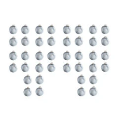 40ct Sky Blue Shiny Glass Christmas Ball Ornaments 1.25" (30mm)