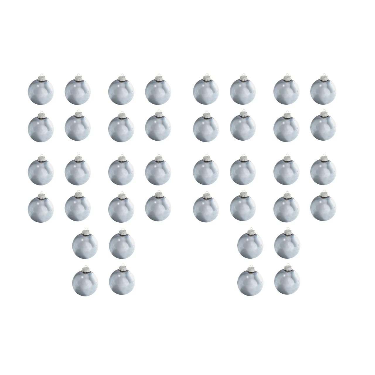 40ct Sky Blue Shiny Glass Christmas Ball Ornaments 1.25" (30mm) 3 40ct Sky Blue Shiny Glass Christmas Ball Ornaments 1.25" (30mm)