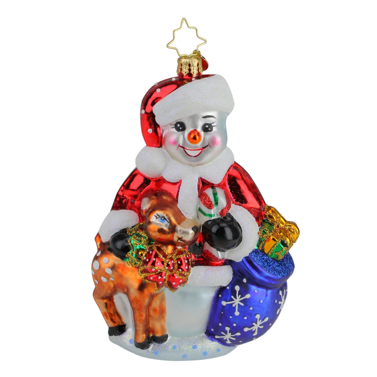 Christopher Radko Frosty And Baby Fawn Glass Christmas Ornament 1019981 3 Christopher Radko Frosty And Baby Fawn Glass Christmas Ornament 1019981