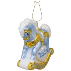 Christopher Radko Baby's First Christmas Blue Foal Glass Ornament 1020687 7 Christopher Radko Baby's First Christmas Blue Foal Glass Ornament 1020687 -Christmas Decoration Store radko 1020687 1 37906.1684420368