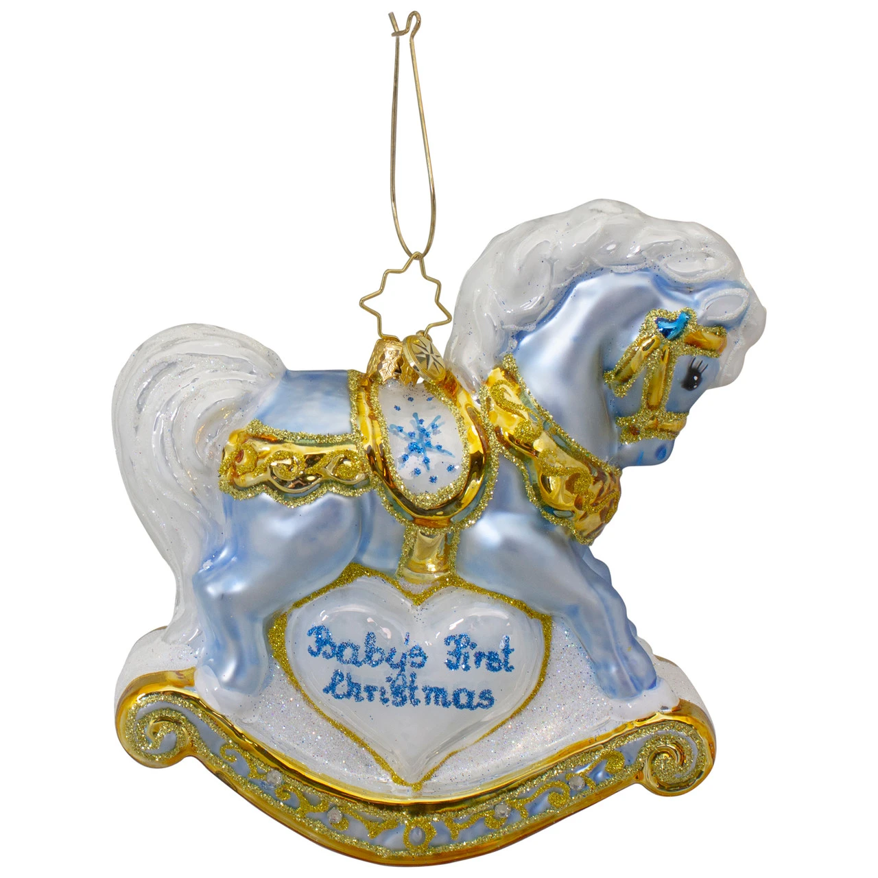 Christopher Radko Baby's First Christmas Blue Foal Glass Ornament 1020687 5 Christopher Radko Baby's First Christmas Blue Foal Glass Ornament 1020687 - Image 3