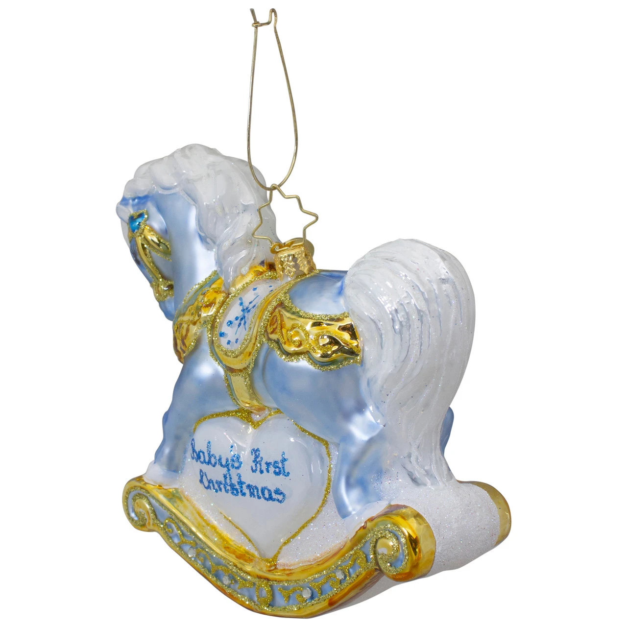 Christopher Radko Baby's First Christmas Blue Foal Glass Ornament 1020687 6 Christopher Radko Baby's First Christmas Blue Foal Glass Ornament 1020687 - Image 4