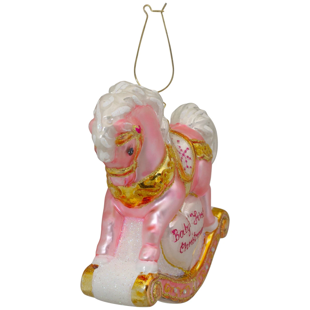 Christopher Radko Baby's First Christmas Pink Filly Glass Ornament 1020688 4 Christopher Radko Baby's First Christmas Pink Filly Glass Ornament 1020688 - Image 2