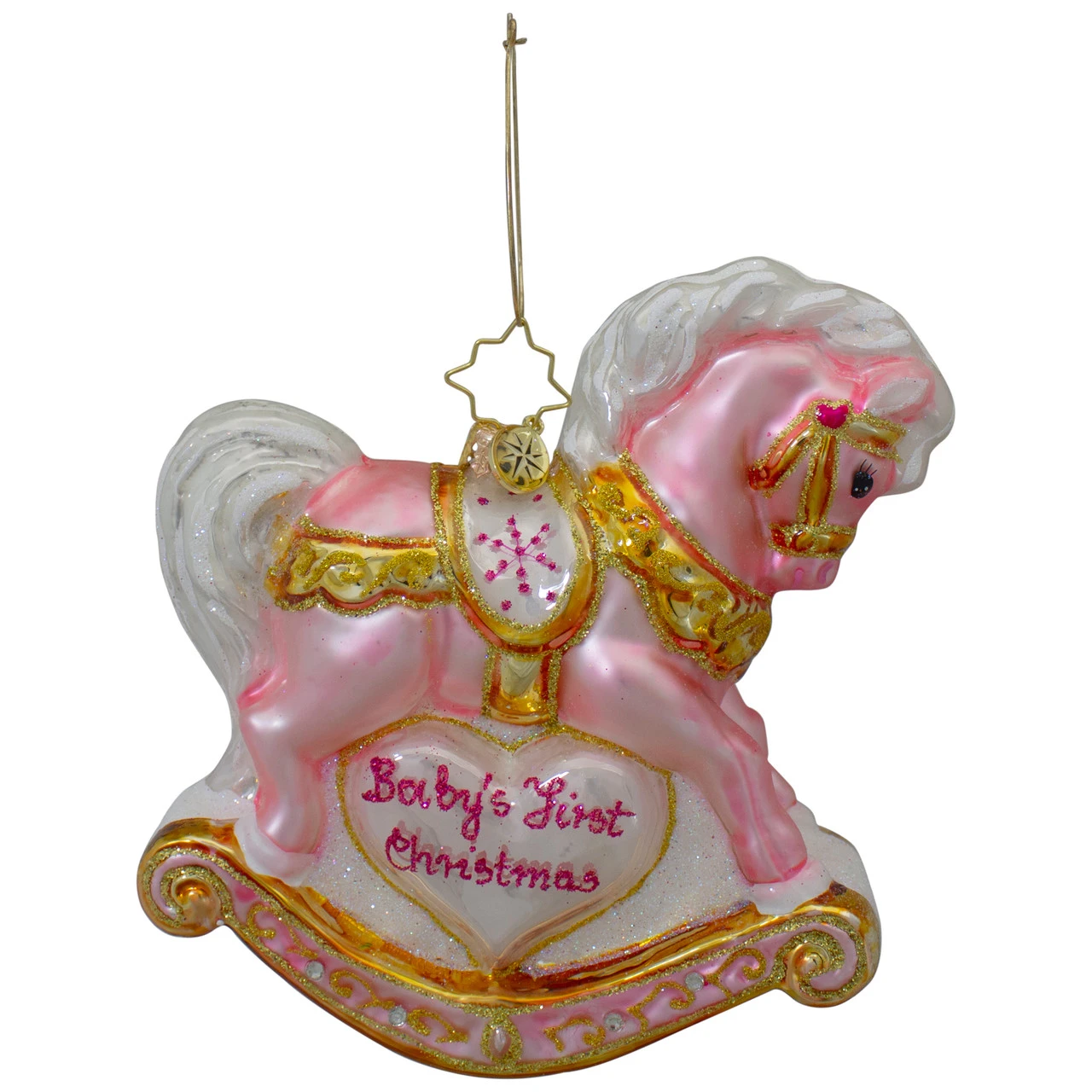 Christopher Radko Baby's First Christmas Pink Filly Glass Ornament 1020688 5 Christopher Radko Baby's First Christmas Pink Filly Glass Ornament 1020688 - Image 3