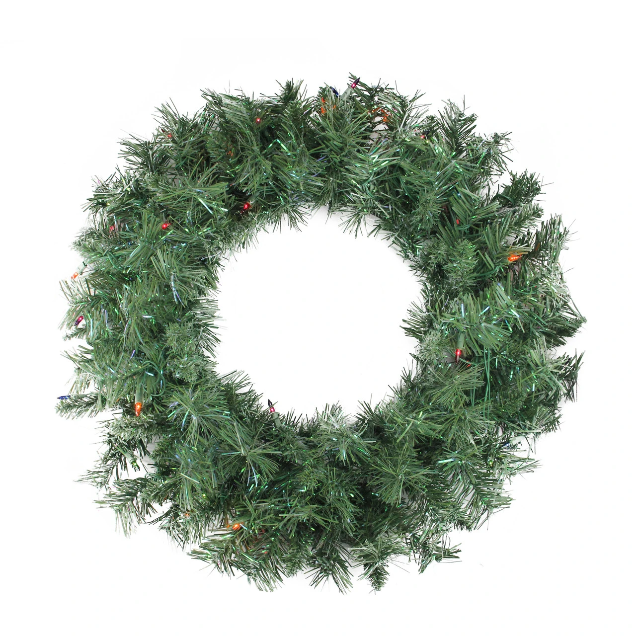 24" Pre-lit Minetoba Pine Artificial Christmas Wreath - Multi Lights 3 24" Pre-lit Minetoba Pine Artificial Christmas Wreath - Multi Lights
