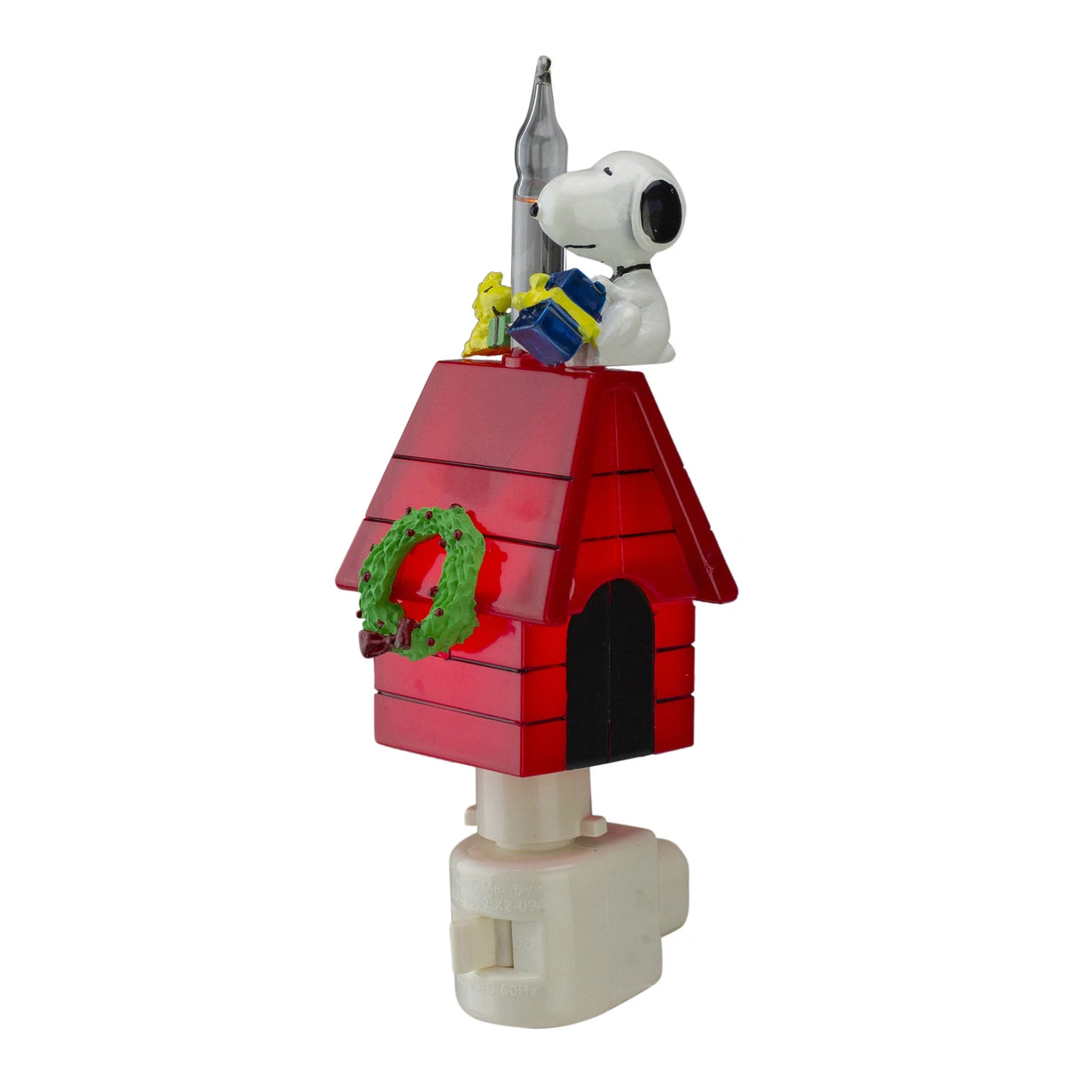 7.25" White Peanuts Snoopy And Woodstock Doghouse Christmas Bubble Night Light 4 7.25" White Peanuts Snoopy And Woodstock Doghouse Christmas Bubble Night Light - Image 2