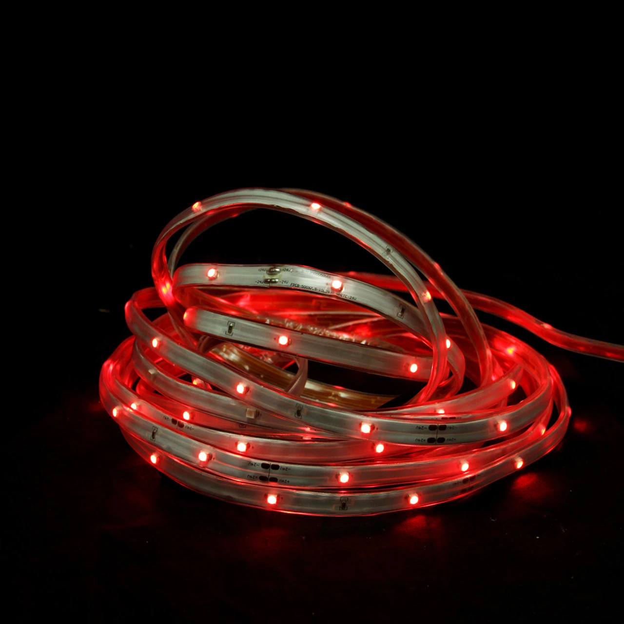 18' Red LED Outdoor Christmas Linear Tape Lighting - White Finish 3 18' Red LED Outdoor Christmas Linear Tape Lighting - White Finish