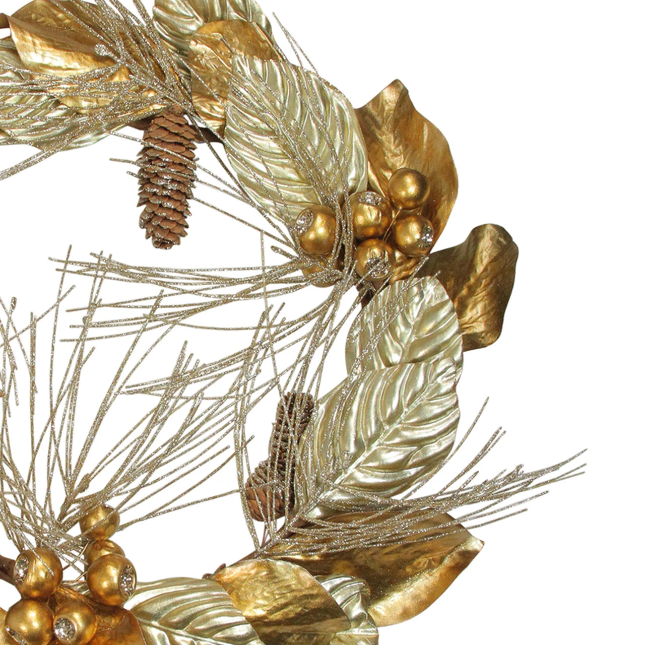 Golden Treasures Glittered Berries And Pine Cone Artificial Christmas Wreath - 24-Inch, Unlit 5 Golden Treasures Glittered Berries And Pine Cone Artificial Christmas Wreath - 24-Inch, Unlit - Image 3