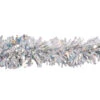 25'silver And Clear Metallic Specialty Holographic Twist Novelty Christmas Garland