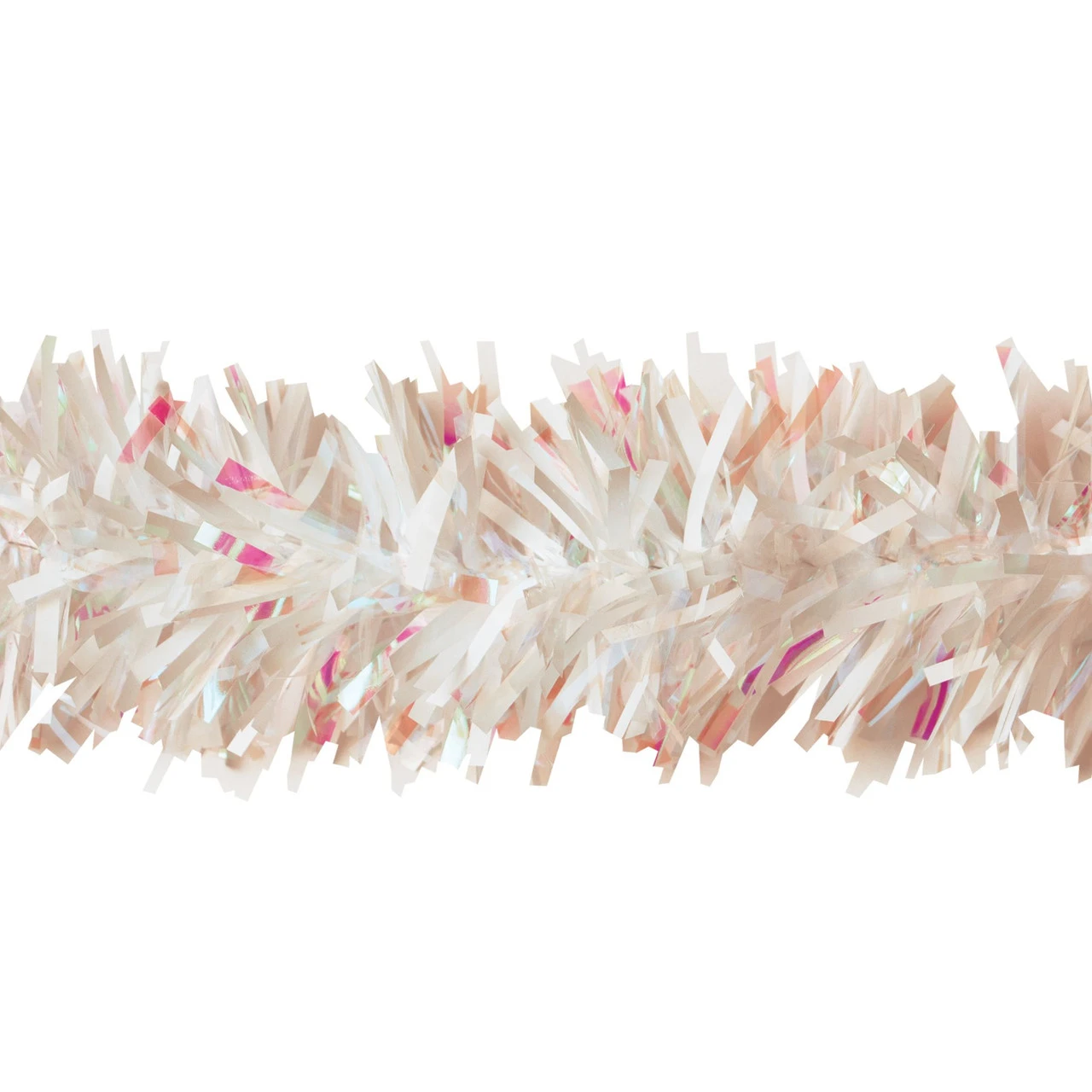 25' White And Pink Novelty Christmas Twist Garland 3 25' White And Pink Novelty Christmas Twist Garland