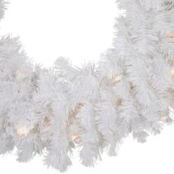 Pre-Lit Snow White Artificial Christmas Wreath, 24-Inch, Clear Lights 7 Pre-Lit Snow White Artificial Christmas Wreath, 24-Inch, Clear Lights -Christmas Decoration Store sienna 34436511 2 70889.1682447041