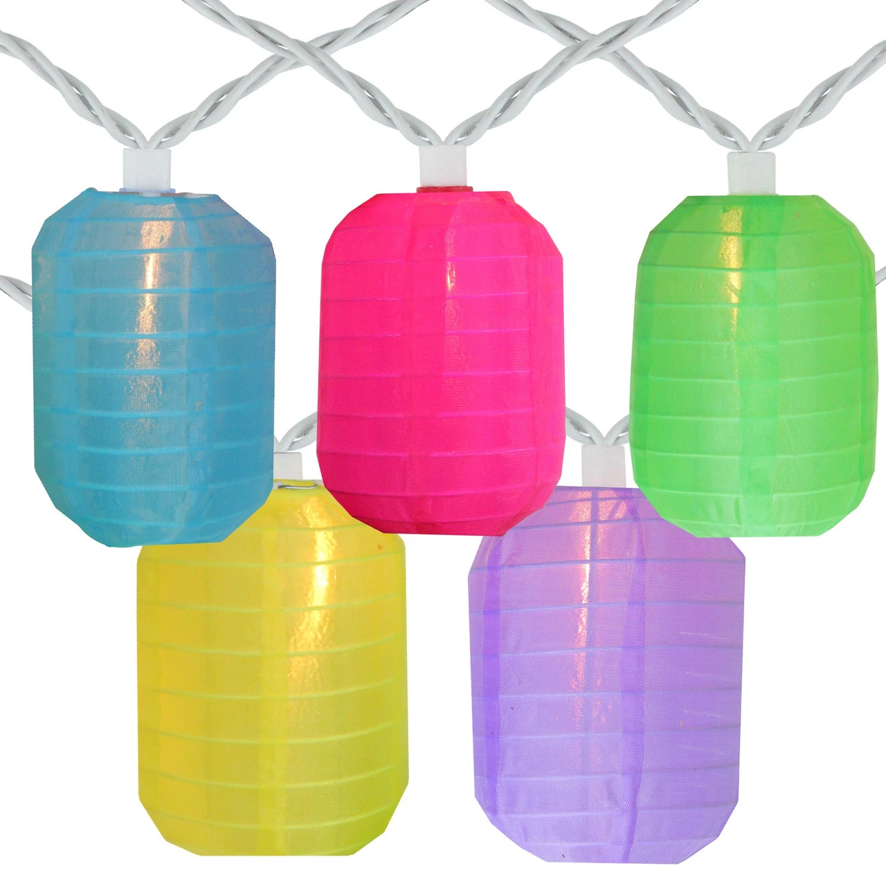 10-Count Pink And Green Mini Christmas Light Set, 7.5 Ft White Wire 5 10-Count Pink And Green Mini Christmas Light Set, 7.5 Ft White Wire - Image 3