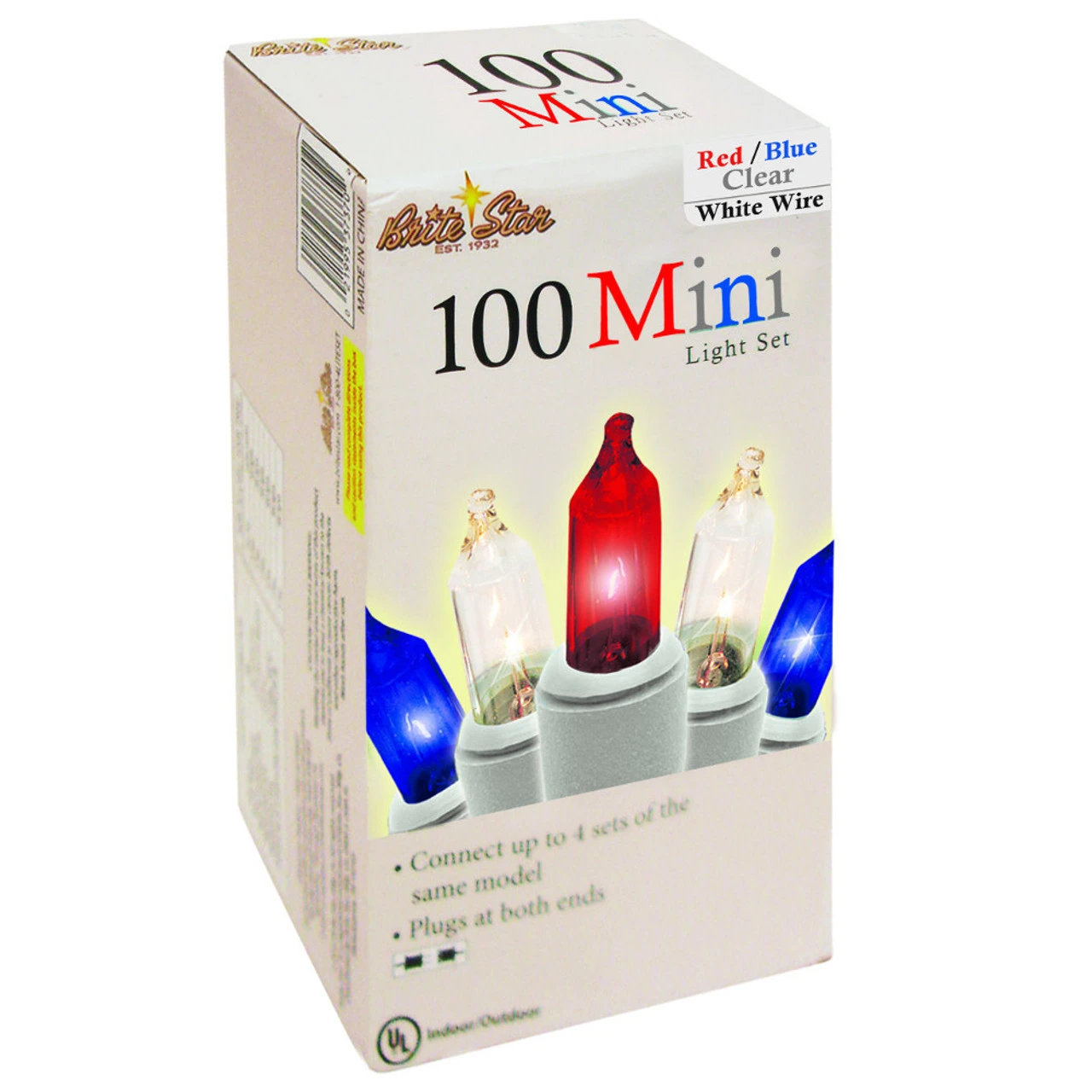 Set Of 100 Patriotic Red, White And Blue Mini Incandescent Christmas Lights 21.25 Ft White Wire 3 Set Of 100 Patriotic Red, White And Blue Mini Incandescent Christmas Lights 21.25 Ft White Wire