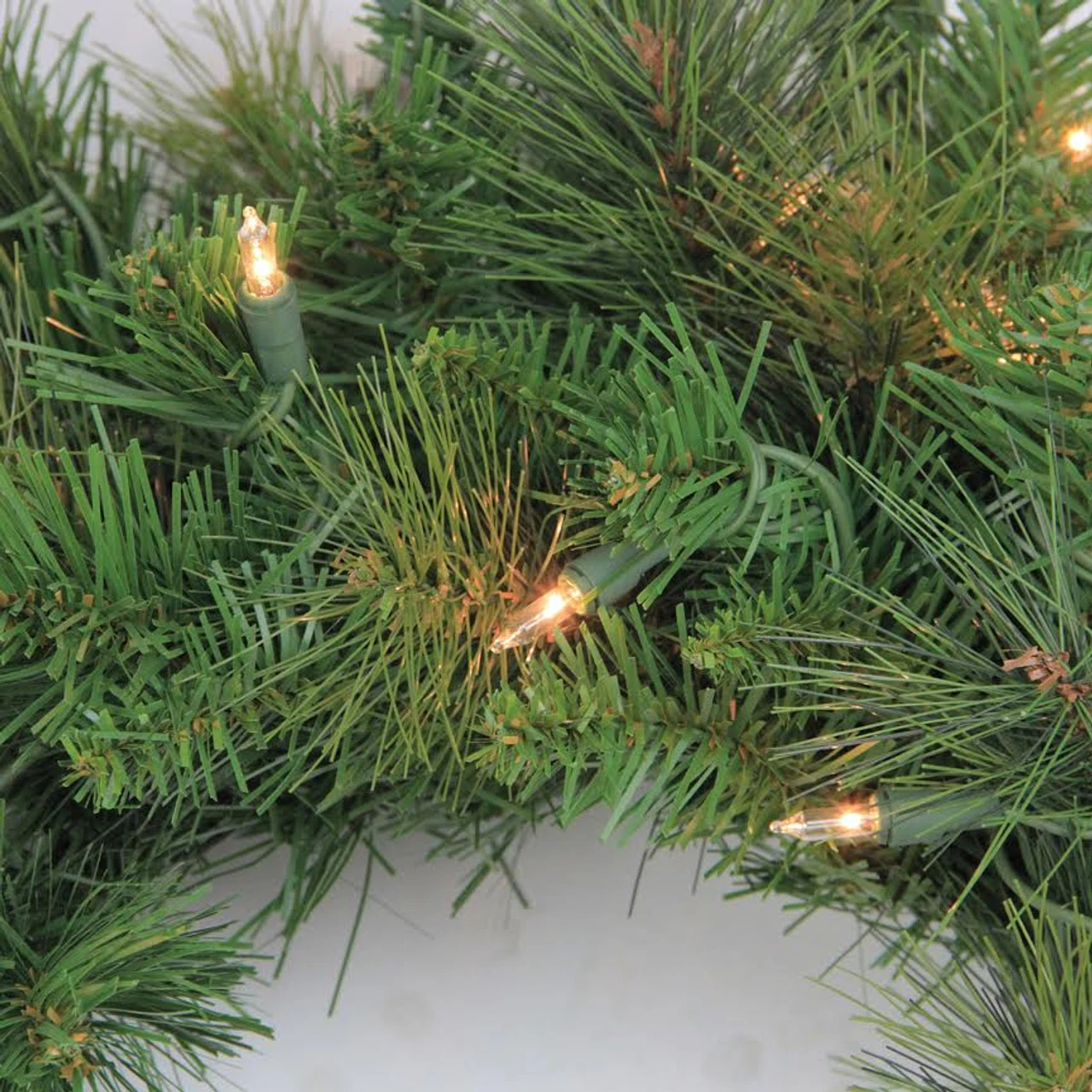 Mixed Canyon Pine Artificial Christmas Wreath - 24-Inch, Clear Lights 4 Mixed Canyon Pine Artificial Christmas Wreath - 24-Inch, Clear Lights - Image 2