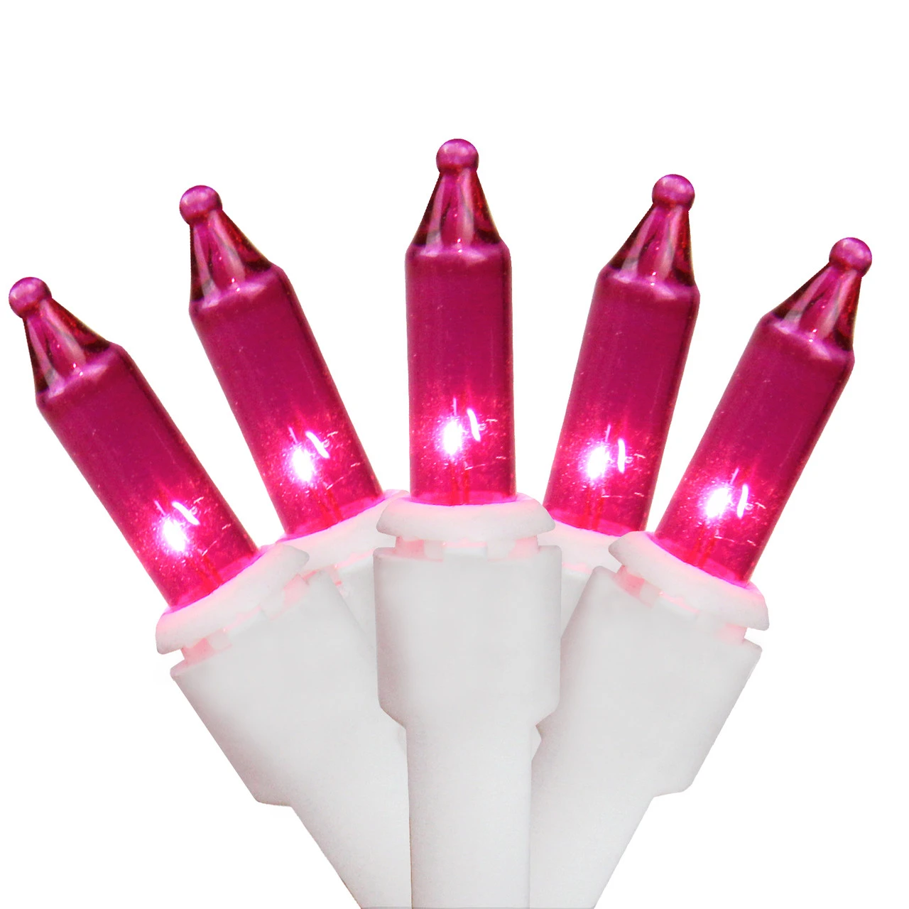 140-Count Pinkish Purple Chasing Mini Christmas Light Set, 34.75ft White Wire 3 140-Count Pinkish Purple Chasing Mini Christmas Light Set, 34.75ft White Wire