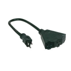 2' Stanley Green 3-Outlet Power Block With 2 Power Cord Extender