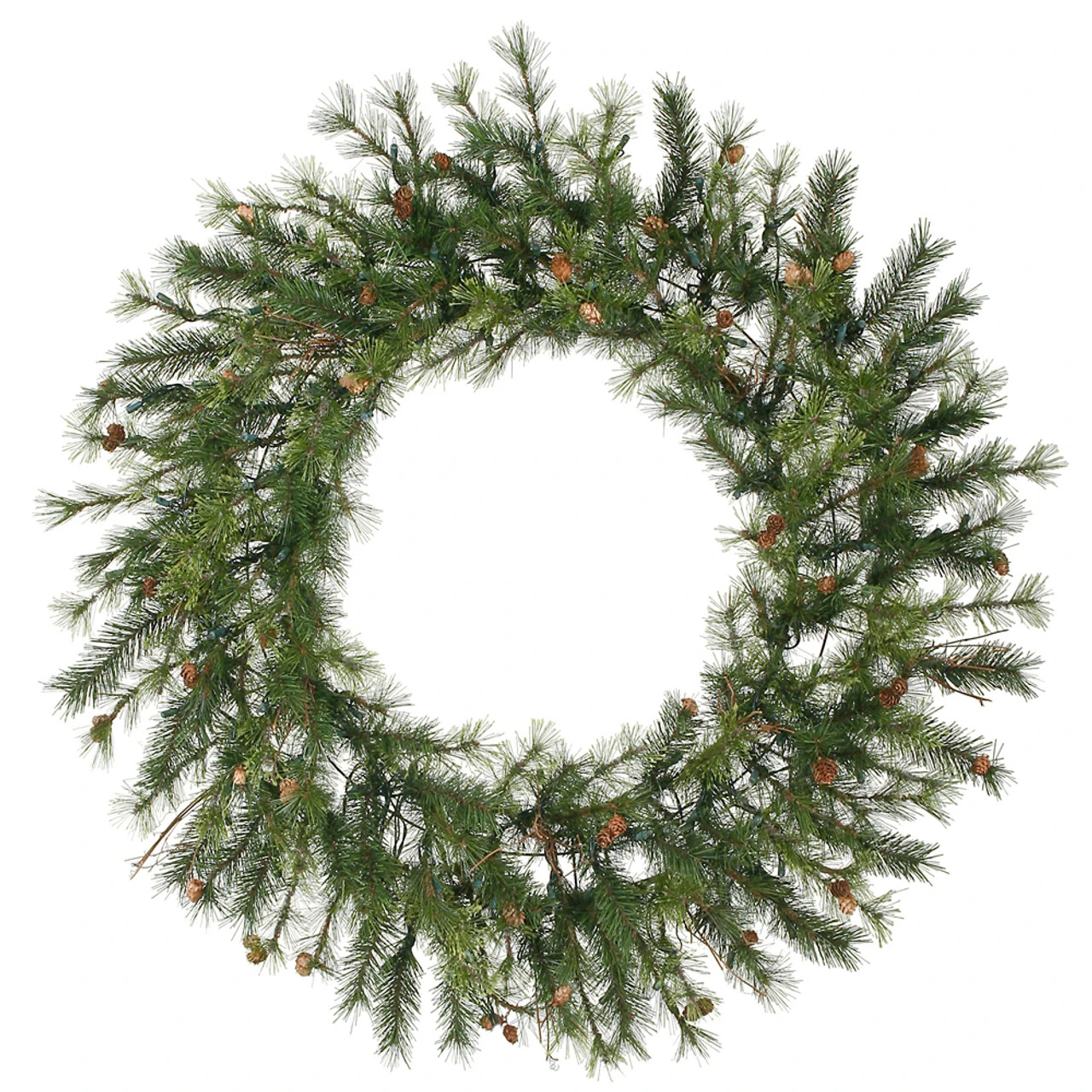 Mixed Country Pine Artificial Christmas Wreath - 60-Inch, Unlit 3 Mixed Country Pine Artificial Christmas Wreath - 60-Inch, Unlit
