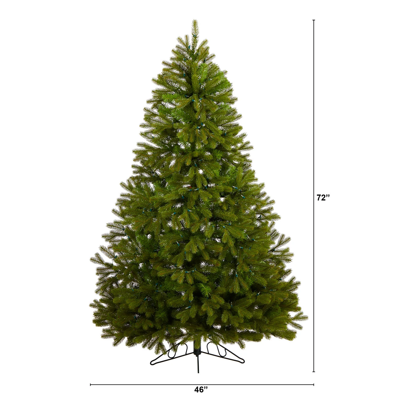 6' Pre-Lit Cambridge Flat Back Artificial Christmas Wall Tree, Warm White LED Lights 4 6' Pre-Lit Cambridge Flat Back Artificial Christmas Wall Tree, Warm White LED Lights - Image 2
