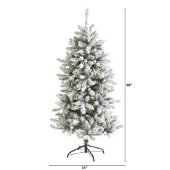 5’ Pre-Lit Flocked Livingston Fir Artificial Christmas Tree, Warm Clear LED Lights 10 5’ Pre-Lit Flocked Livingston Fir Artificial Christmas Tree, Warm Clear LED Lights -Christmas Decoration Store t1610 2 69998.1667528891