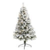 5' Pre-Lit Flocked Fir Artificial Christmas Tree, Warm Clear LED Lights 1 5' Pre-Lit Flocked Fir Artificial Christmas Tree, Warm Clear LED Lights -Christmas Decoration Store t1739 1 79786.1667535124