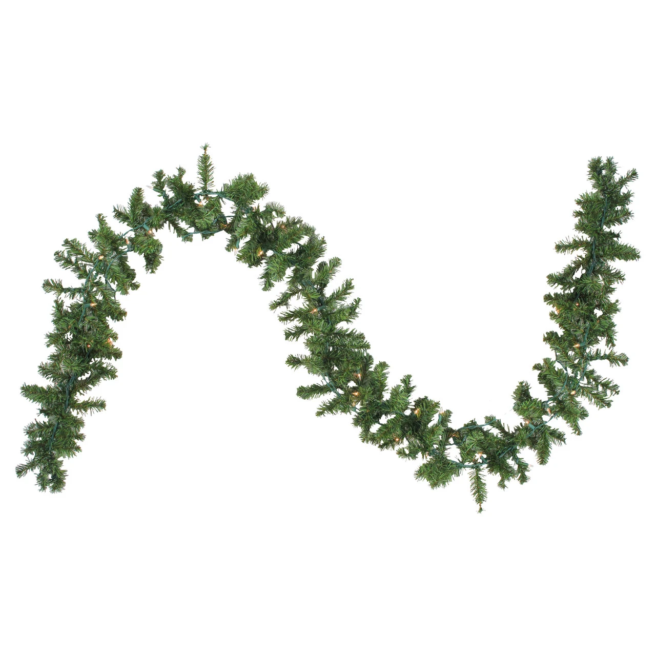 9' X 8" Pre-Lit Canadian Pine Artificial Christmas Garland, Clear Lights 3 9' X 8" Pre-Lit Canadian Pine Artificial Christmas Garland, Clear Lights
