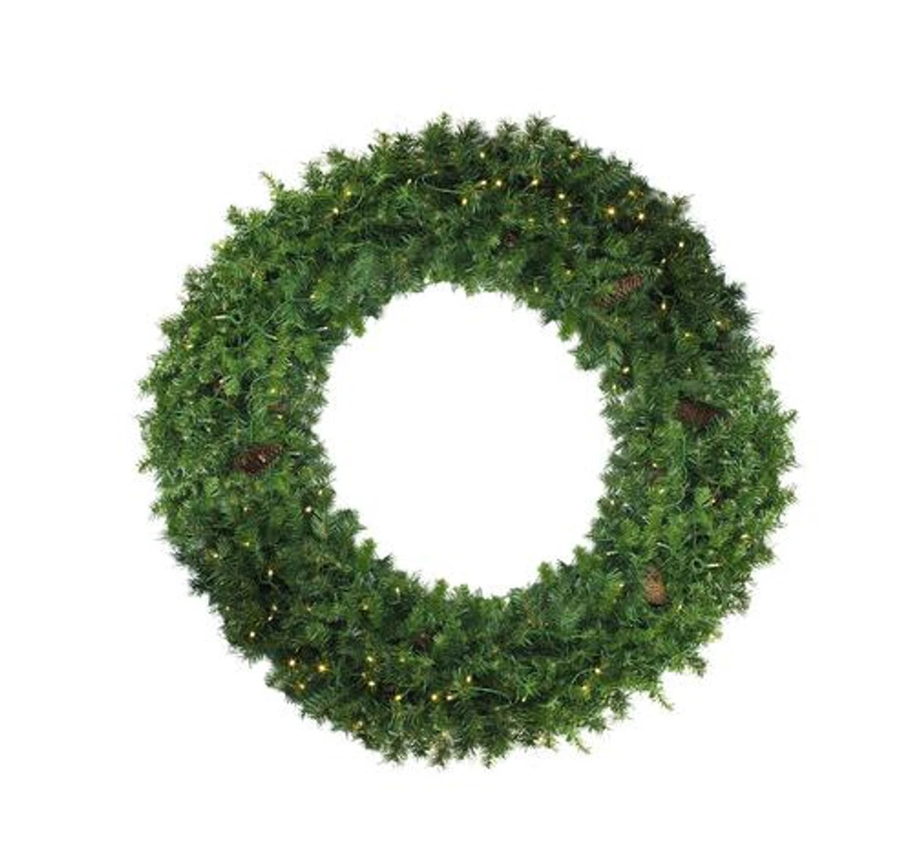 Pre-Lit Dakota Red Pine Artificial Christmas Wreath, 48-Inch, Clear Lights 3 Pre-Lit Dakota Red Pine Artificial Christmas Wreath, 48-Inch, Clear Lights