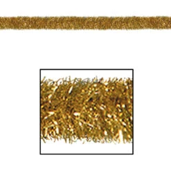 100' Gold Festive Shiny Gleam 'N Tinsel Holiday Garland - Unlit