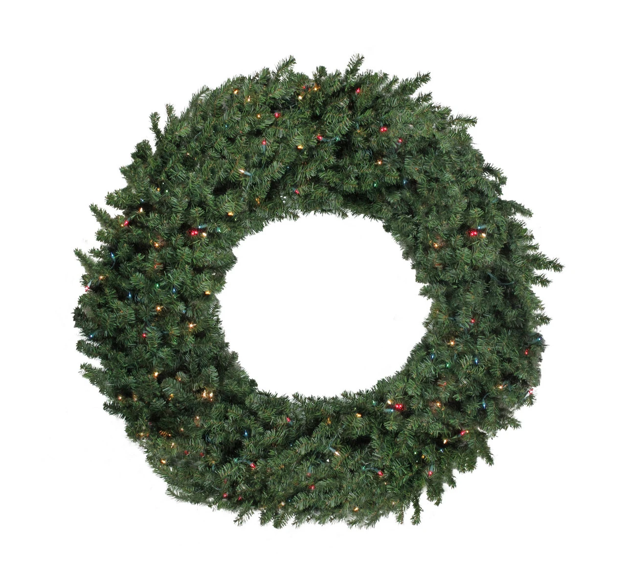 6' Pre-Lit Commercial Canadian Pine Artificial Christmas Wreath - Multi Lights 3 6' Pre-Lit Commercial Canadian Pine Artificial Christmas Wreath - Multi Lights