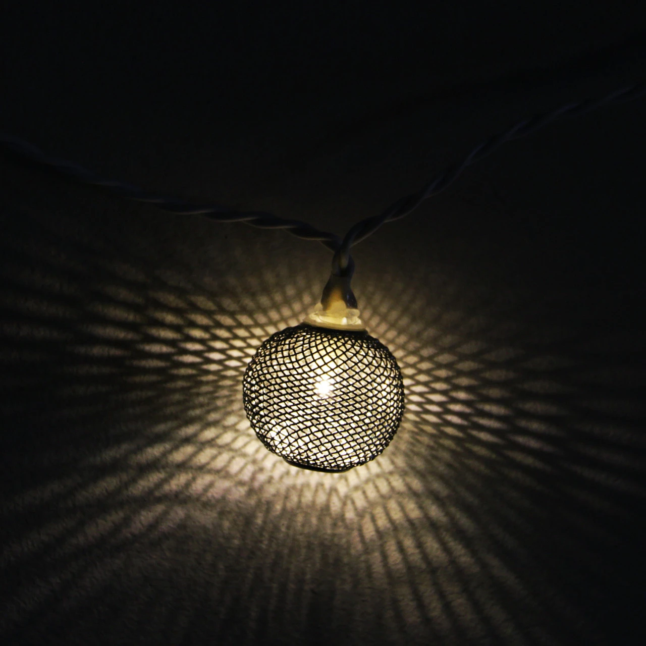 10 Battery Operated Silver Mini Patio Lights - 7.5 Ft White Wire 4 10 Battery Operated Silver Mini Patio Lights - 7.5 Ft White Wire - Image 2