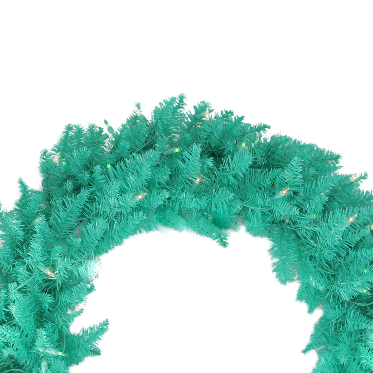 Pre-Lit Teal Green Ashley Spruce Artificial Christmas Wreath, 36-Inch, Clear And Green Lights 4 Pre-Lit Teal Green Ashley Spruce Artificial Christmas Wreath, 36-Inch, Clear And Green Lights - Image 2