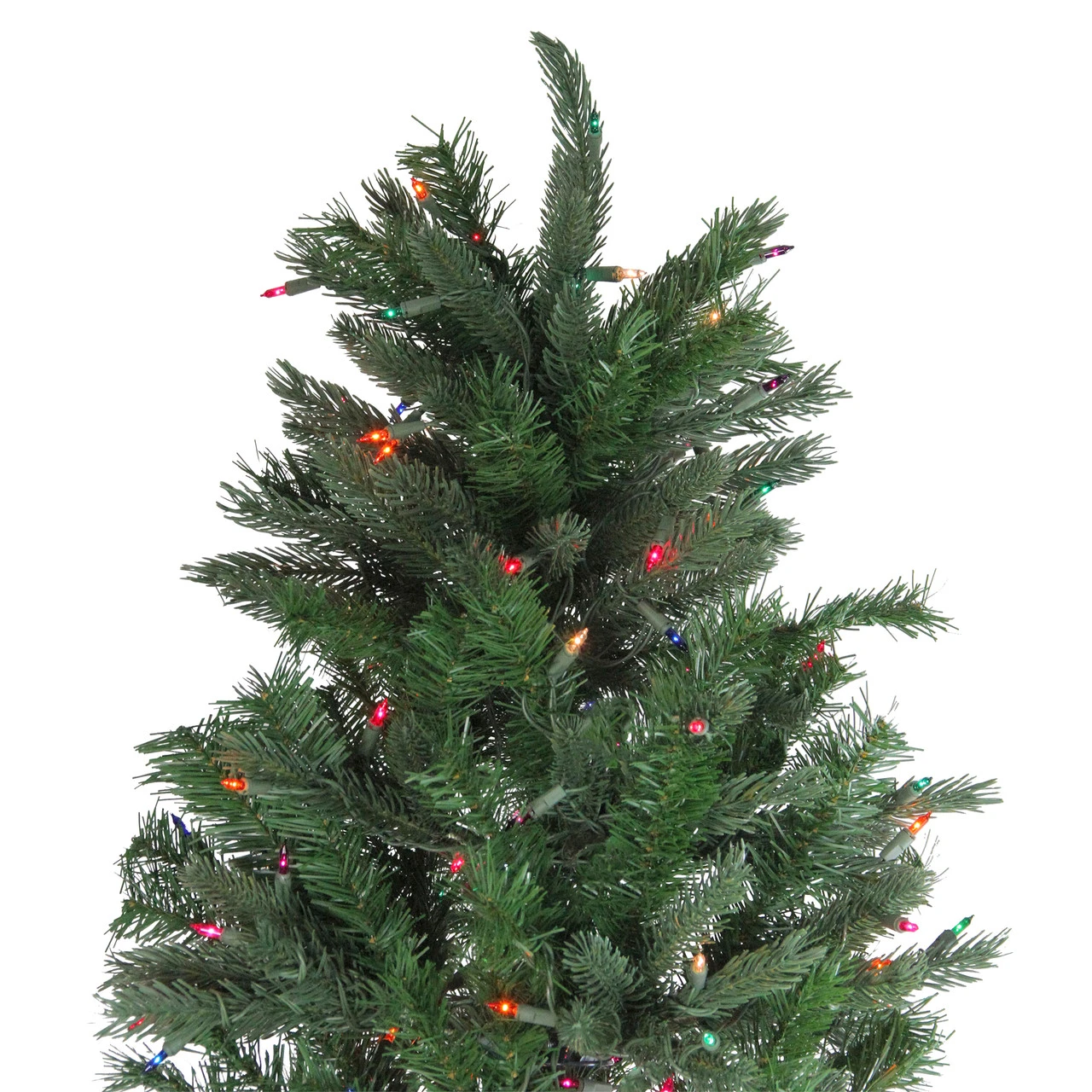 7.5' Pre-Lit Slim Vermont Fir Instant Shape Artificial Christmas Tree - Multi-Color Dura-Lit Lights 4 7.5' Pre-Lit Slim Vermont Fir Instant Shape Artificial Christmas Tree - Multi-Color Dura-Lit Lights - Image 2