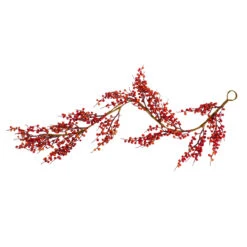 5' X 6" Red And Brown Wild Fall Berry Artificial Christmas Garland - Unlit