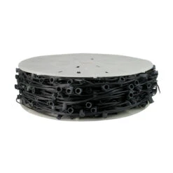 1000' Commercial C7 Christmas Light Socket Set Spool - 12" Spacing Black Wire