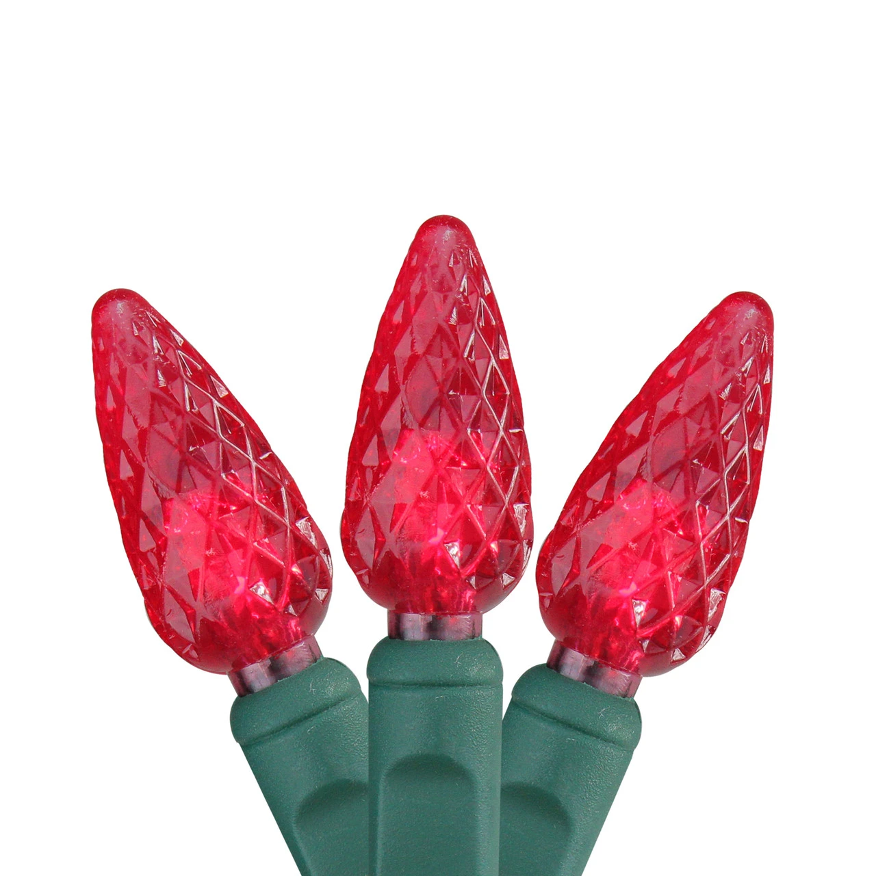 50 Magenta Pink LED C6 Commercial Grade Faceted Christmas Lights - 24 Ft Green Wire 3 50 Magenta Pink LED C6 Commercial Grade Faceted Christmas Lights - 24 Ft Green Wire