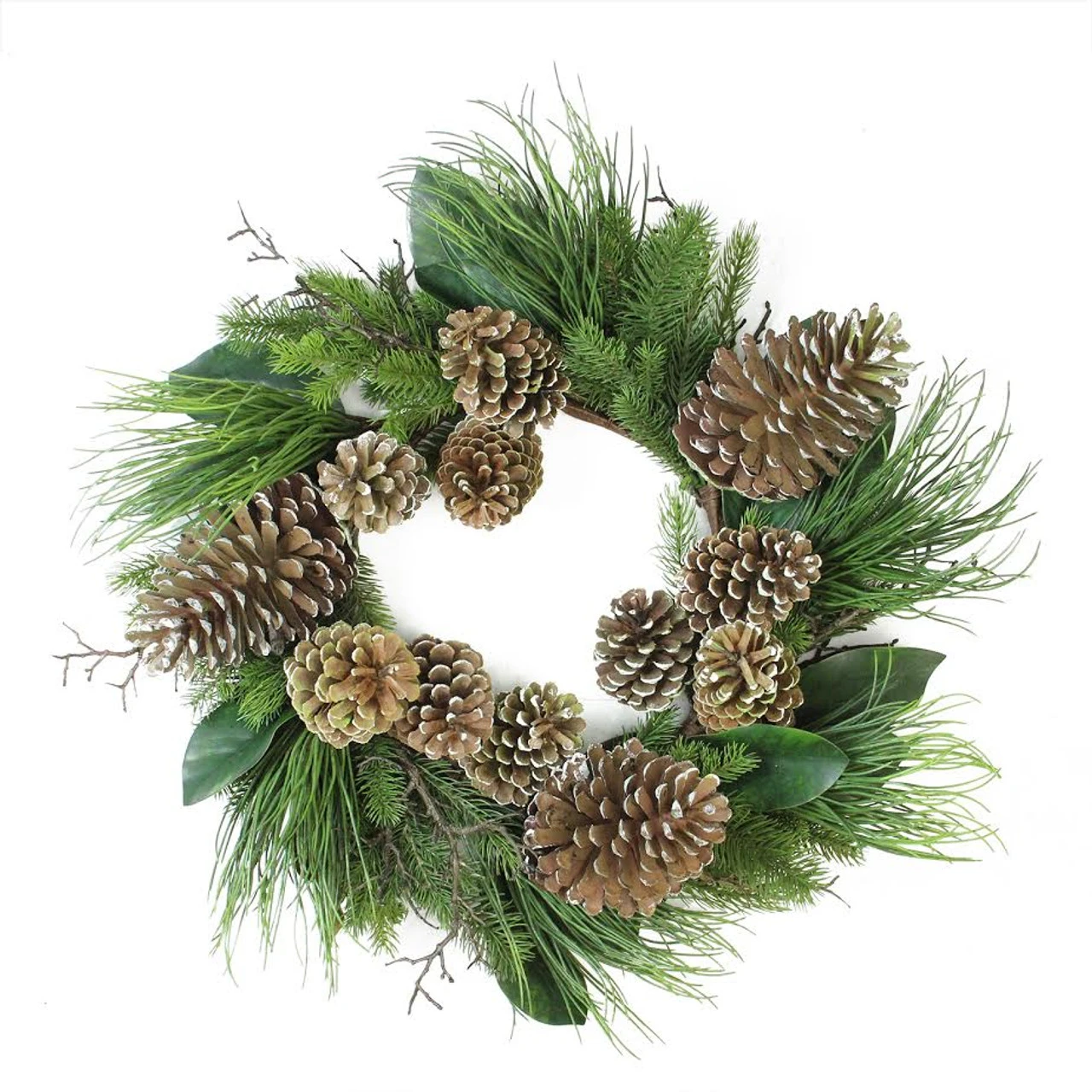 Pine Cones And Foliage Christmas Wreath - 28-Inch, Unlit 3 Pine Cones And Foliage Christmas Wreath - 28-Inch, Unlit