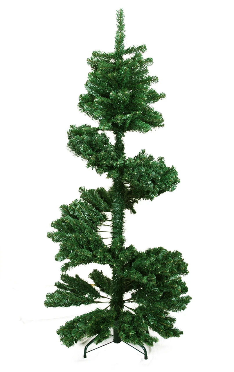 5.5' Green Slim Spiral Pine Artificial Christmas Tree - Unlit 3 5.5' Green Slim Spiral Pine Artificial Christmas Tree - Unlit
