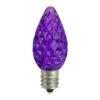 Pack Of 25 Faceted LED C7 Purple Christmas Replacement Bulbs