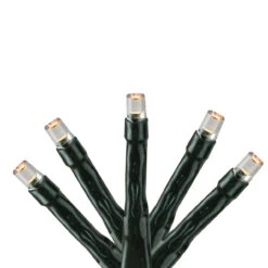 349 Warm Clear LED 8-Function Twinkle Christmas Lights - 17 Ft Green Wire