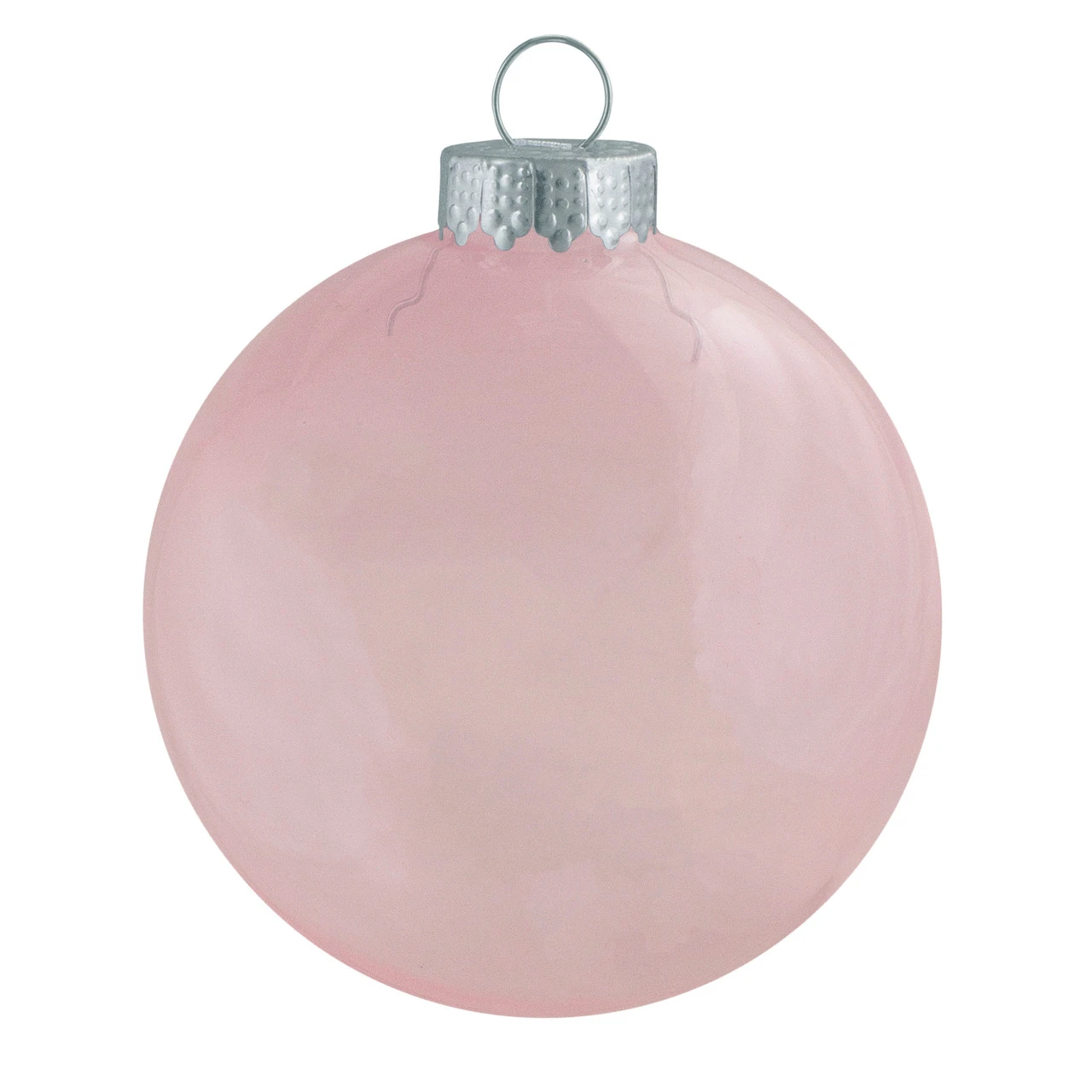 12ct Pink Clear Glass Christmas Ball Ornaments 2.75" (70mm) 3 12ct Pink Clear Glass Christmas Ball Ornaments 2.75" (70mm)