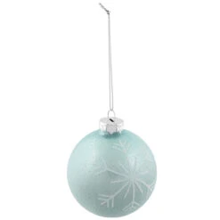 4ct Blue And Silver Snowflake Glass Christmas Ball Ornaments 3.25" (80mm) 11 4ct Blue And Silver Snowflake Glass Christmas Ball Ornaments 3.25" (80mm) -Christmas Decoration Store winter20blues 220cropped 77540.1670623239